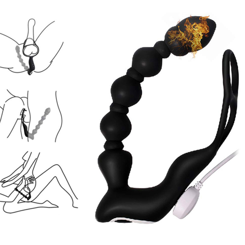 Anal Vibrator Massager Sex Toys G spot Stimulation Vibrating Bead Masturbator Adult Toys with Cock Ring Wearable Remote Control