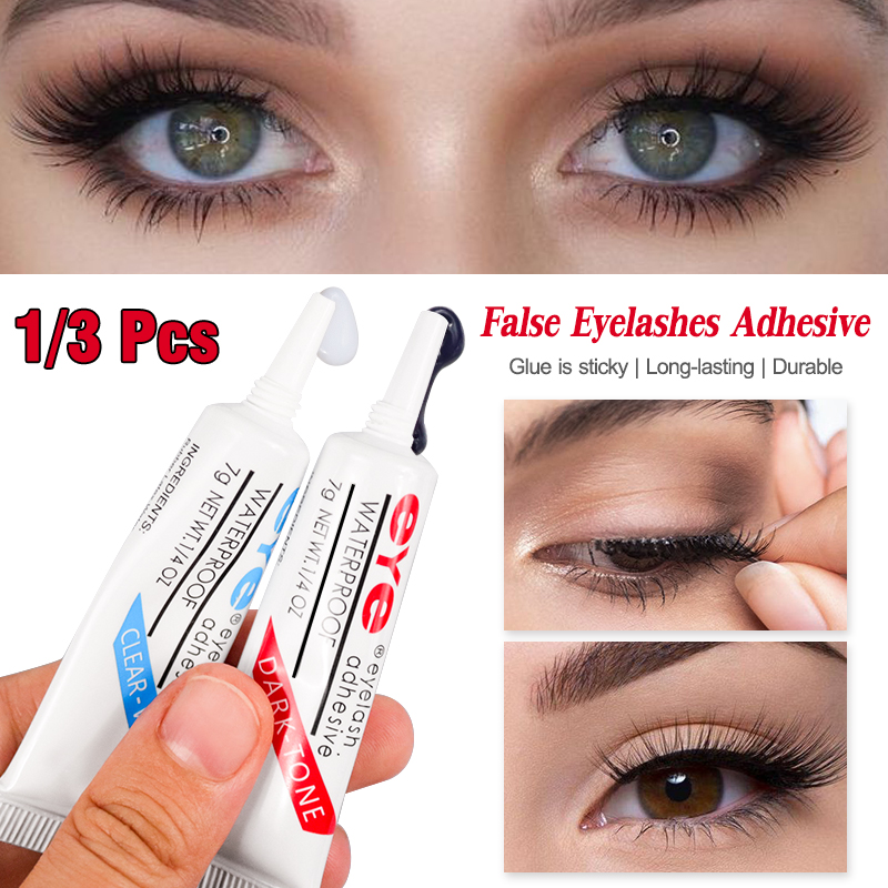 (White and Black) False Eyelash Glue Lash Extensions Glues Makeup Adhesive Beauty Cosmetics Tools Strong Hold Non-irritating Long Lasting