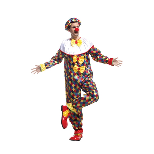Adult Dotted Clown Fancy Dress Costume