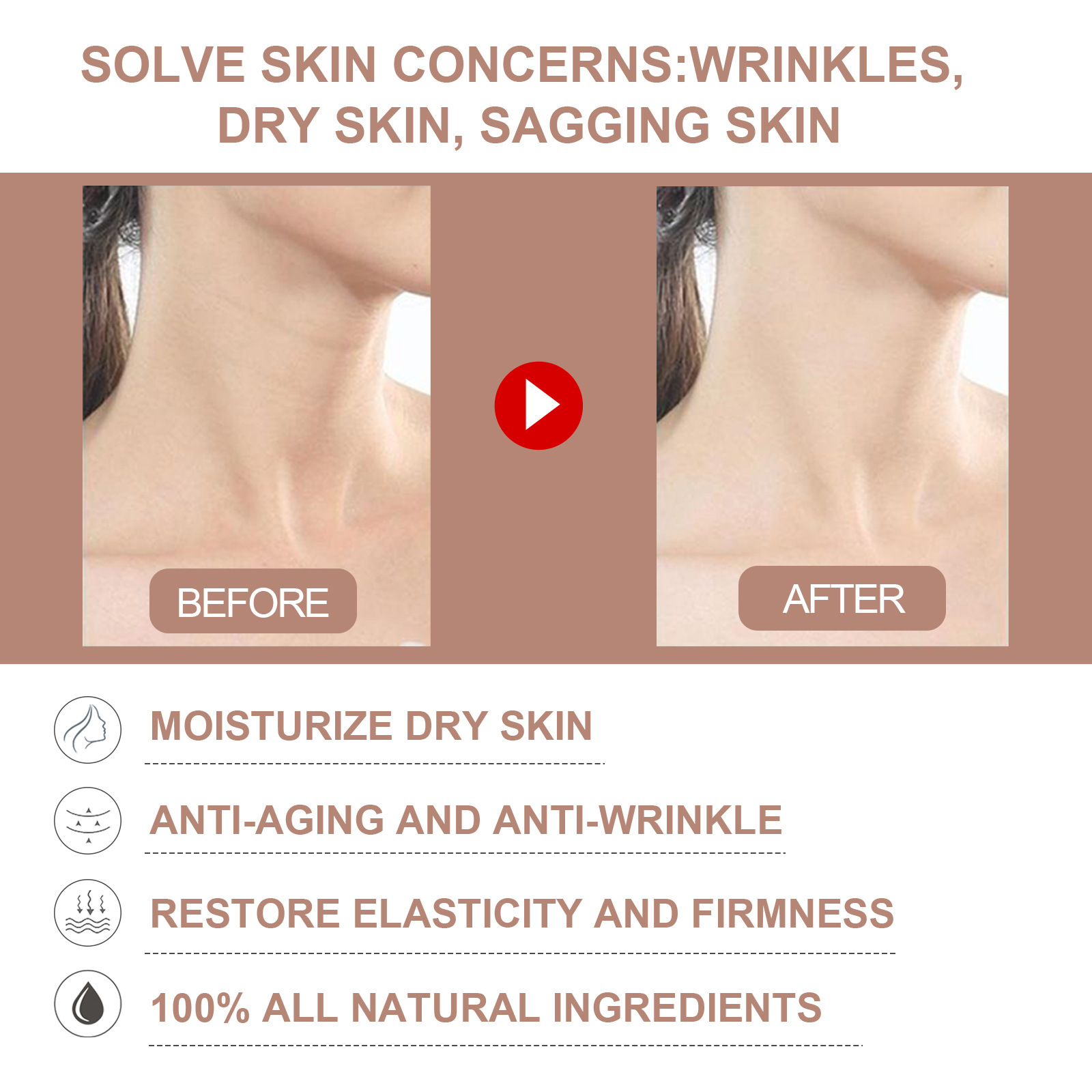 Anti-Aging Face Cream Stick Moisturizer Stick Face Cream Hydrating Balm Tightening Nourishing Anti-Wrinkle Skincare Multi Use