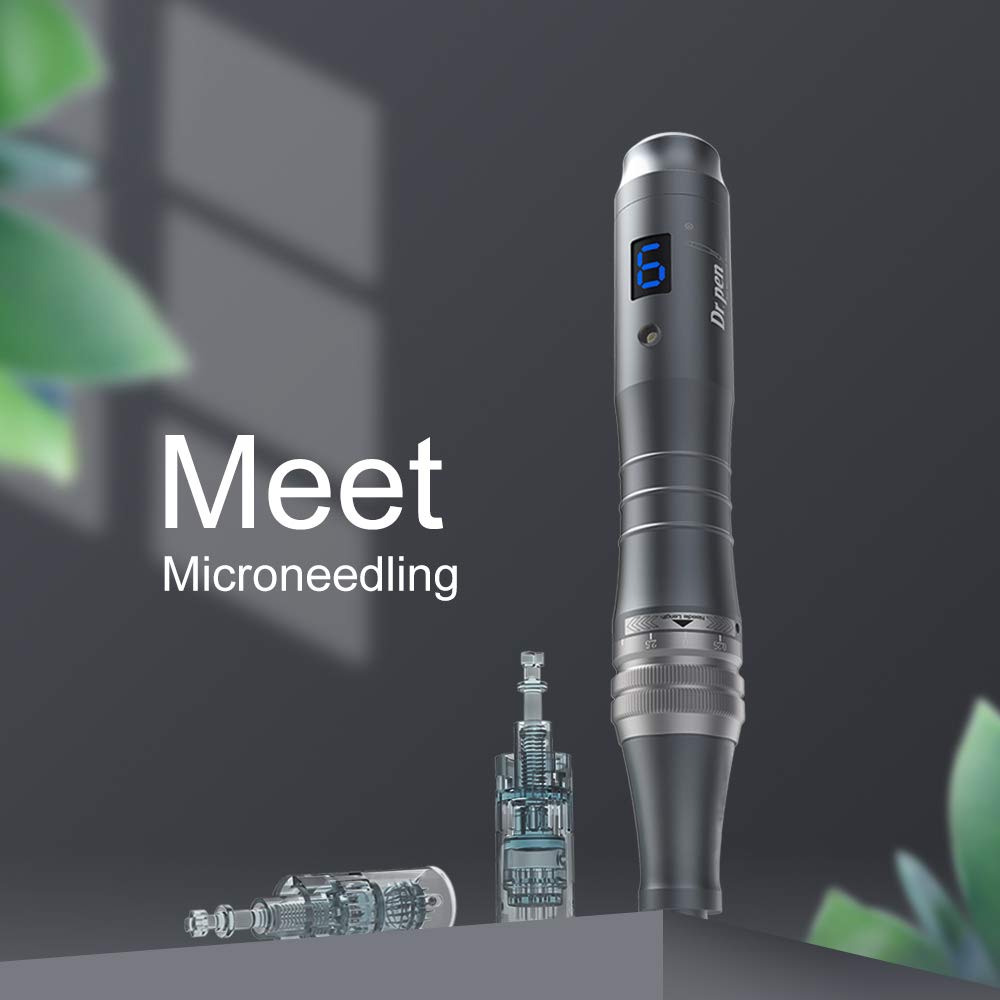 Dr.pen M8 Professional Wireless Nano Needling Treatment Kit Derma Pen Set for Face Serum 6 Speeds with 10pcs Nano Round Cartridges UK Plug