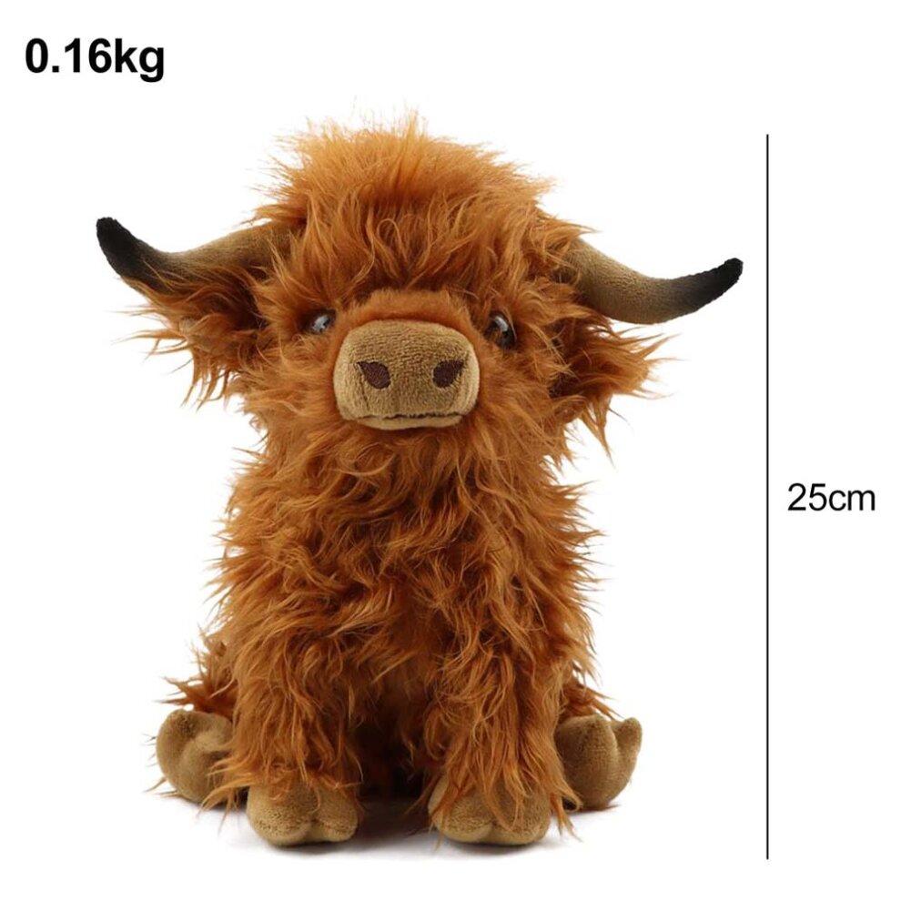 Highland Cow Brown Plush Toy Plush Cute Cuddly Toys Kids Soft Toy Gift for Kids