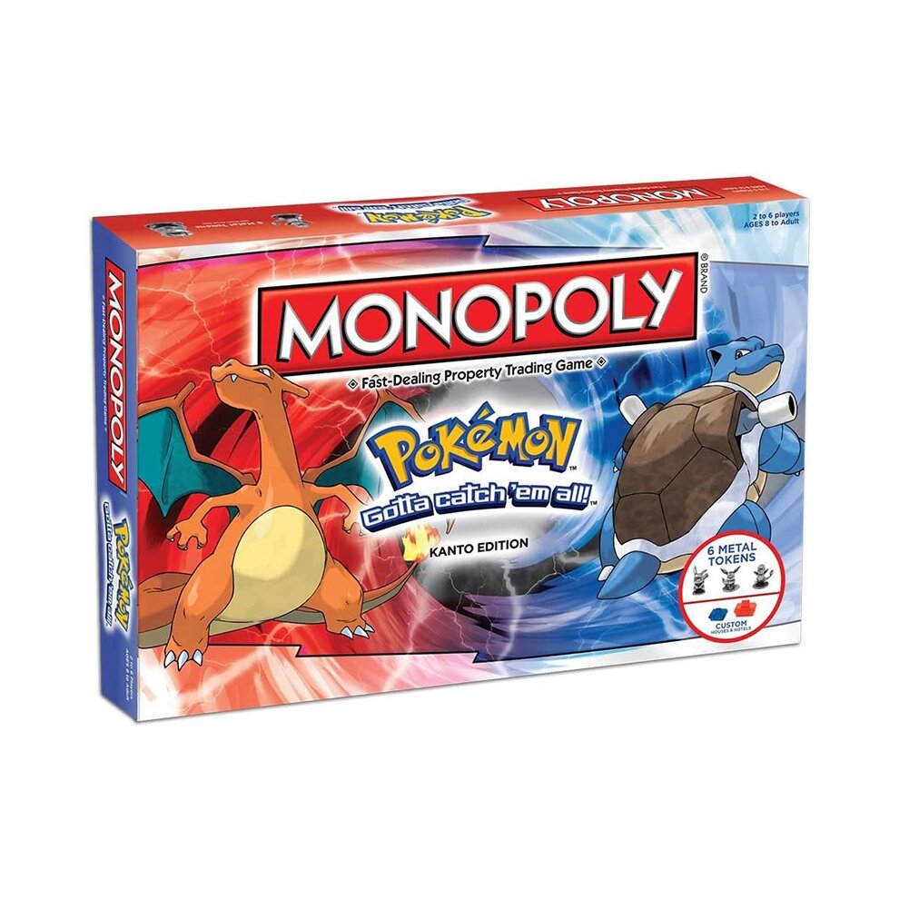 (Pokemon Monopoly Board Game A) Monopoly Pokémon Board Game Card Game Family Gathering Puzzle Game Kids Toys Gift