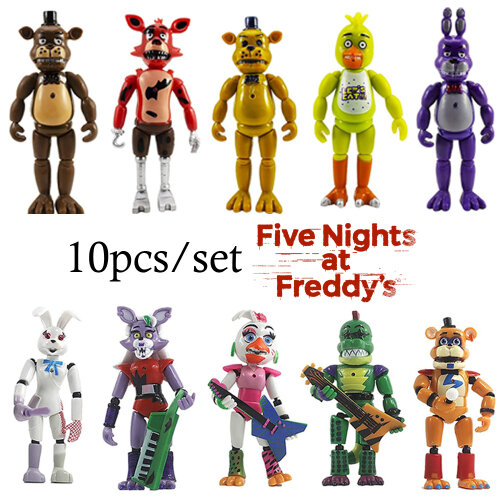 FNAF Action Figures Five Nights at Freddy Kids Toys Set of 10