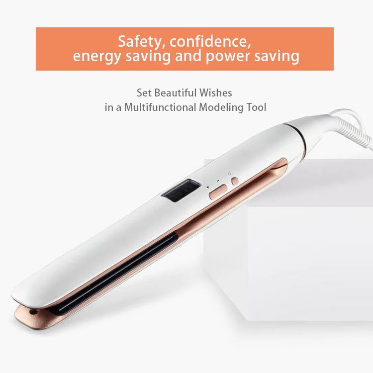 Professional Hair Straightener 2in1 Flat Iron Curling Styler Ceramic Hair Curer PTC Heated Digital Display