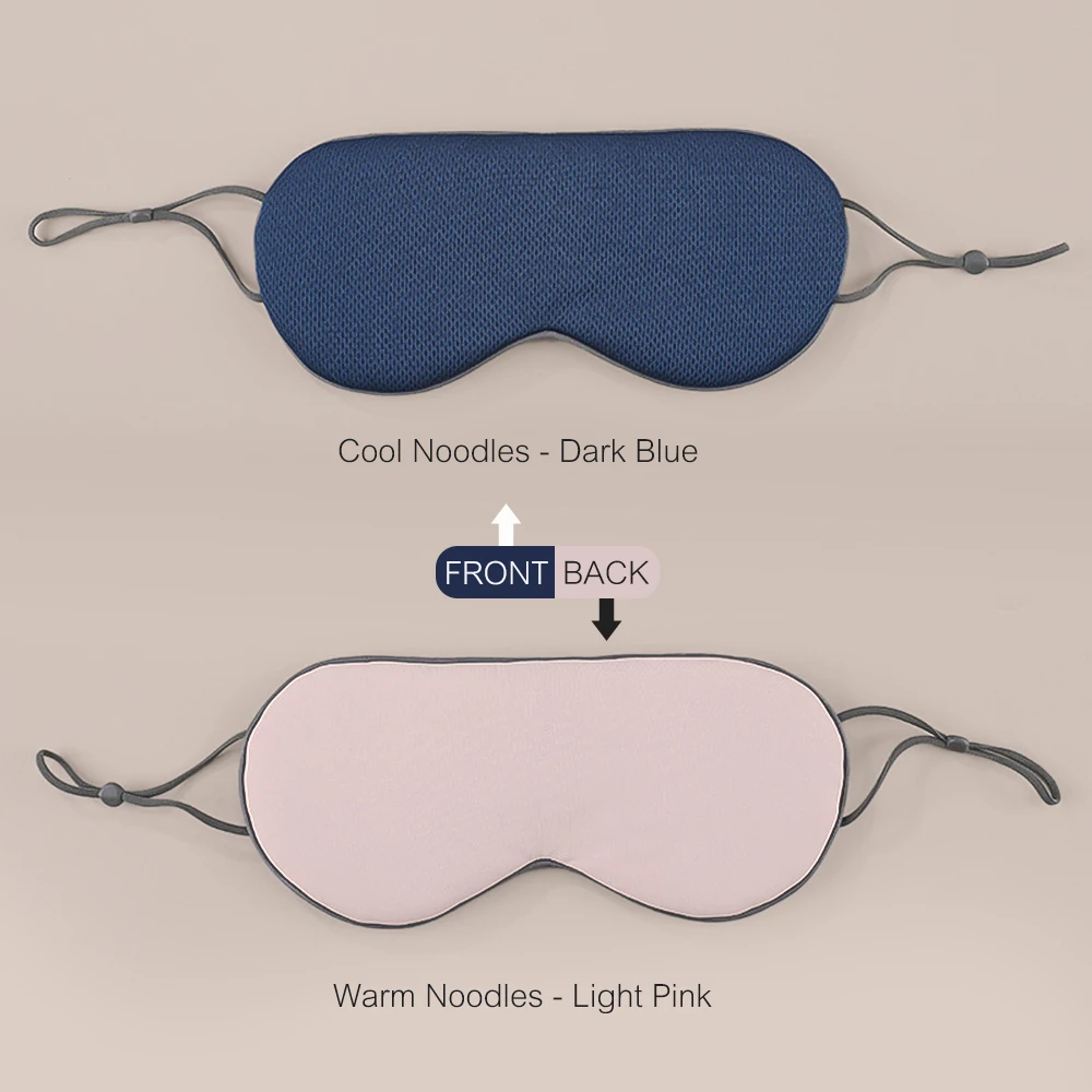 (Grey) Sleep Eye Mask Shading Relief Eye Fatigue Double-Sided Available Breathable Blindfold Eye Patch Eyeshade Protable Unisex