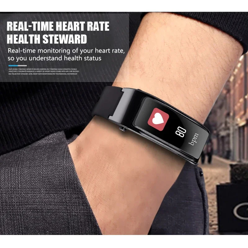 Wireless Bluetooth Earphone Smart Watch Ear Buds Health Tracker Pedometer Bracelet Smart Wristband Bluetooth Headset