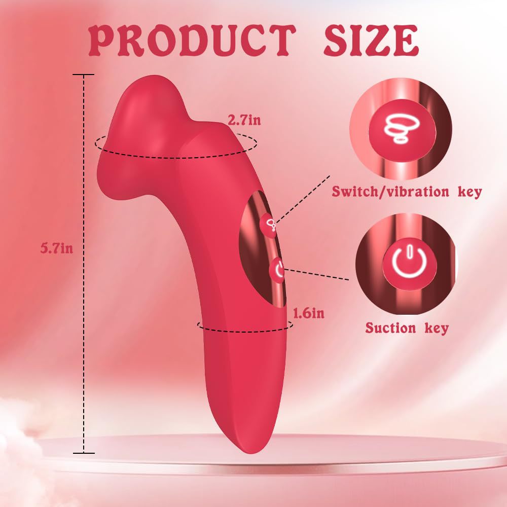 G Spot Vibrator Adult Sex Toys Sucking Vibrator Clitoral Nipple Stimulator Tongue Sex Toy for Woman Couples Adult Sex Games 10 Tongue Vibrating Modes and 10 Sucking Modes