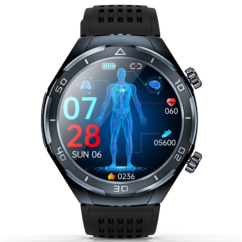 Smart Watch Heart Rate Monitor Bluetooth Call Sleep Help Blood Oxygen Temperature Blood Sugar Multi-Sport Fitness Track