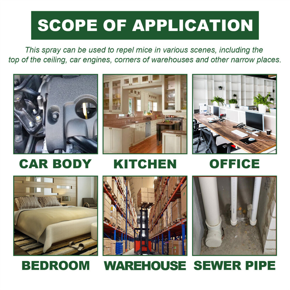 Mouse Repellent Spray Rat Spray Peppermint Oil Natural Mice Repellent Perfect Alternative to Traps Bait