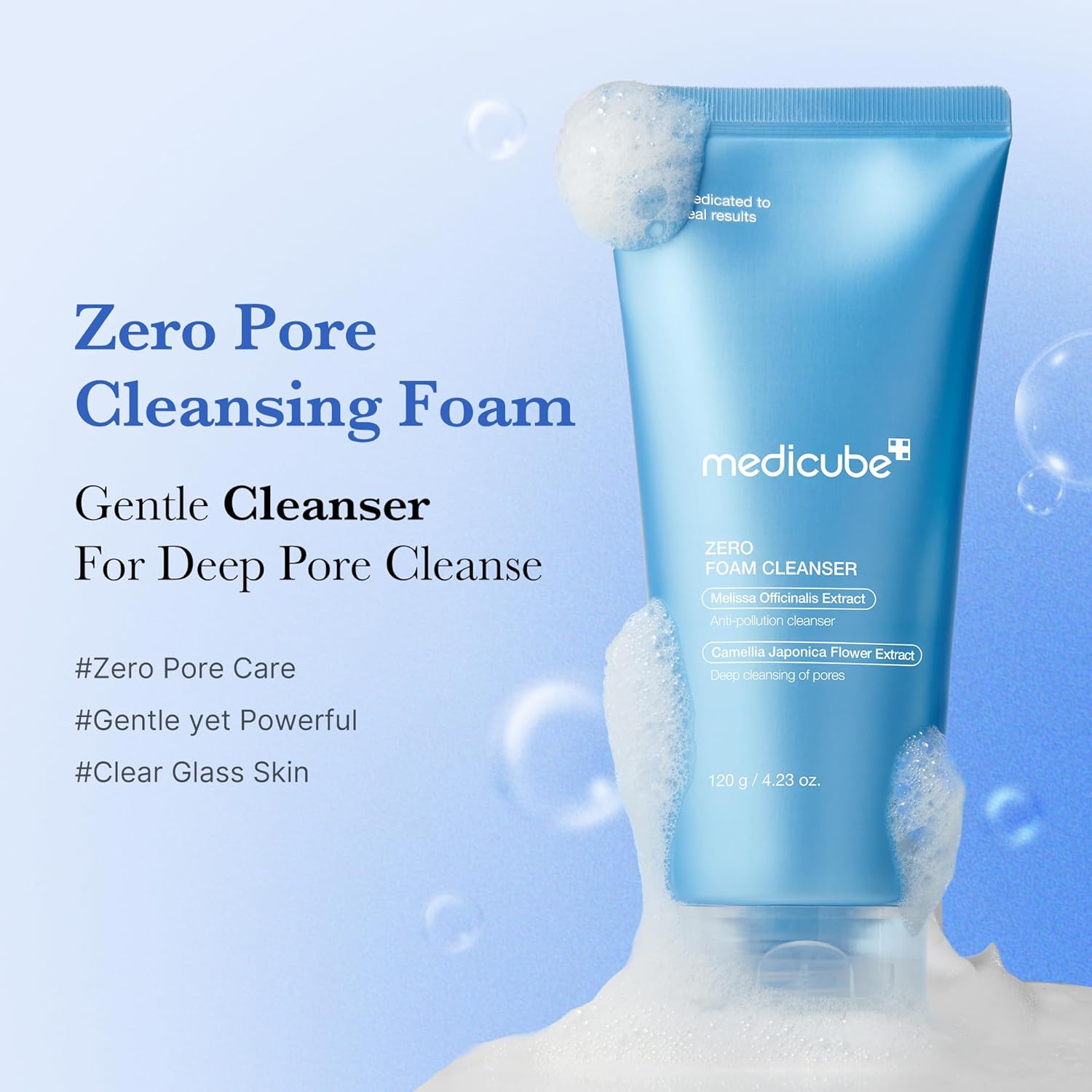 medicube Zero Foam Cleanser for Sensitive Skin Sebum Control Moisture Balance and Pore Minimization Korean Skincare Skin Healthy and Glowing Routine 120g