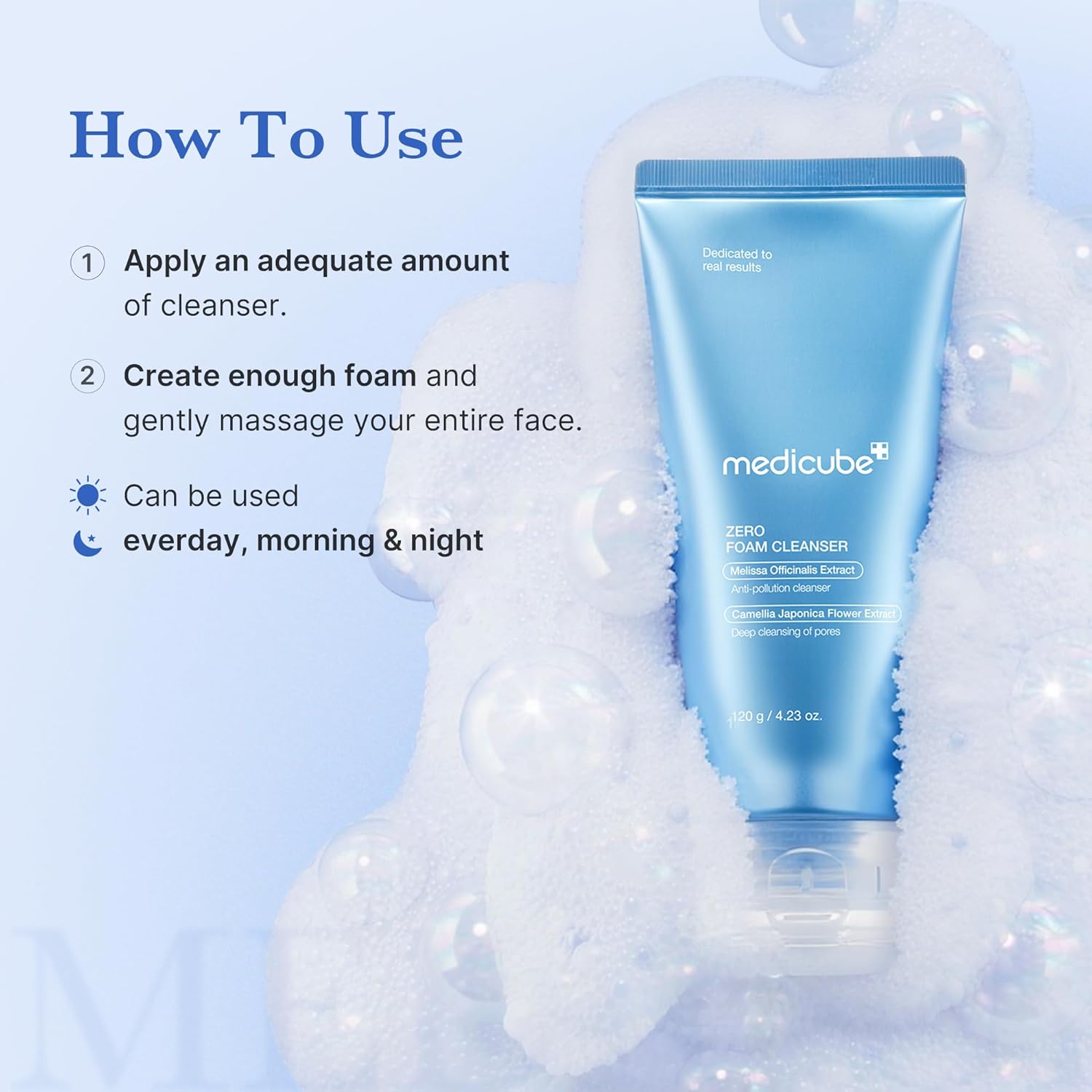 medicube Zero Foam Cleanser for Sensitive Skin Sebum Control Moisture Balance and Pore Minimization Korean Skincare Skin Healthy and Glowing Routine 120g