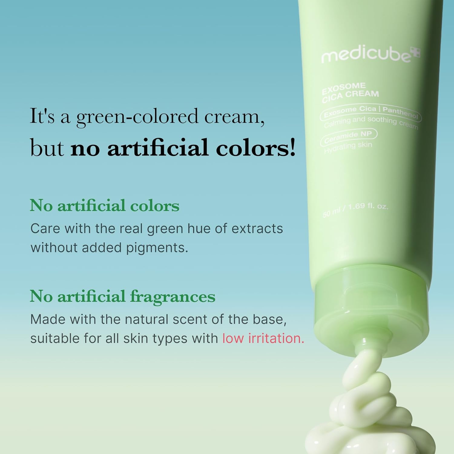 medicube Exosome Cica Tea Tree Cream for Sensitive Skin Centella Asiatica help reduce redness breakouts Moisturising Daily Texture Care Korean Skincare 50ml