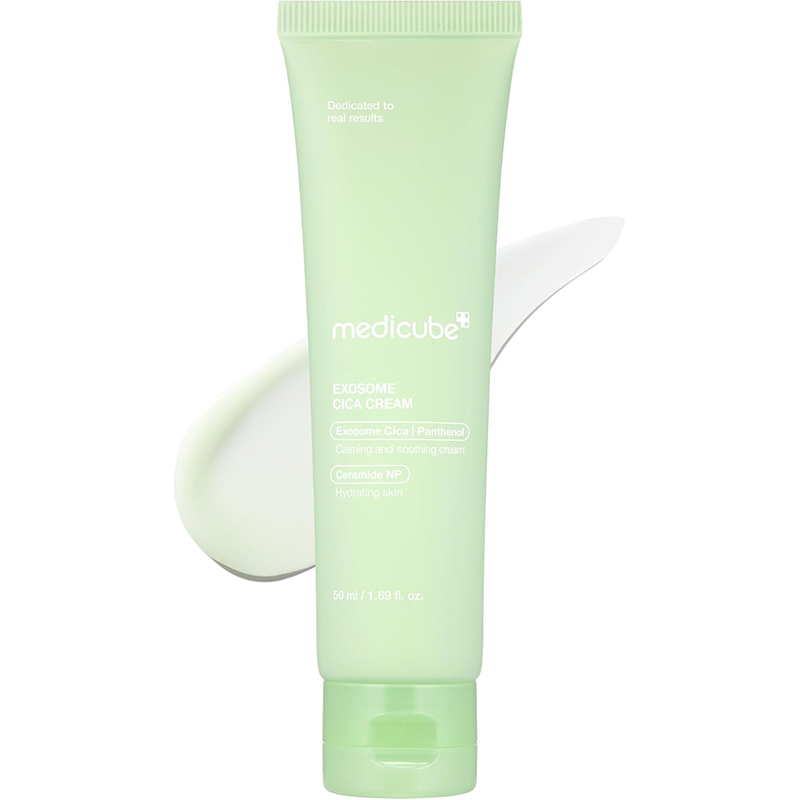 medicube Exosome Cica Tea Tree Cream for Sensitive Skin Centella Asiatica help reduce redness breakouts Moisturising Daily Texture Care Korean Skincare 50ml