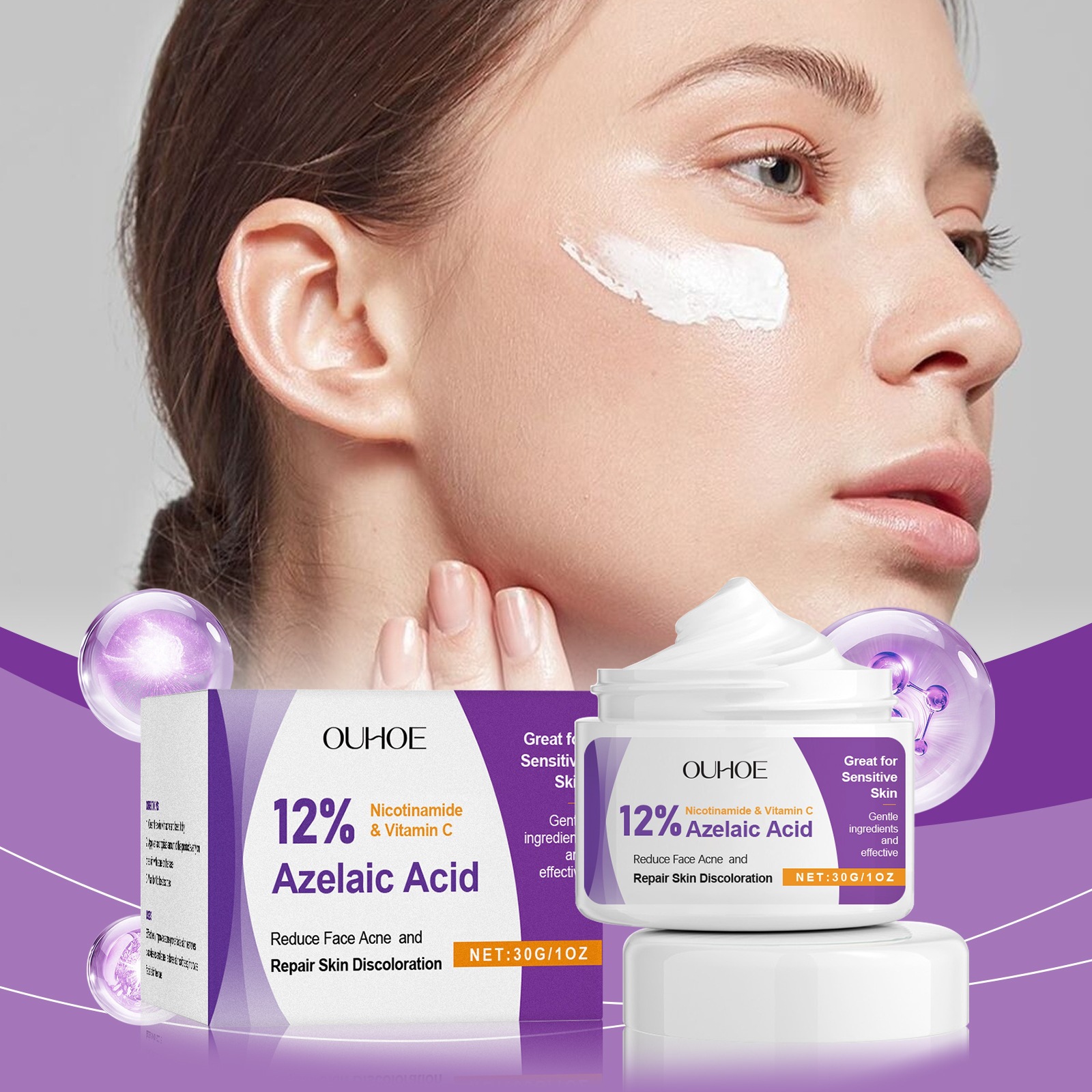 Azelaic Acid Blemish Care Cream For Gentle Moisturizing And Soothing Acne Prone Skin 