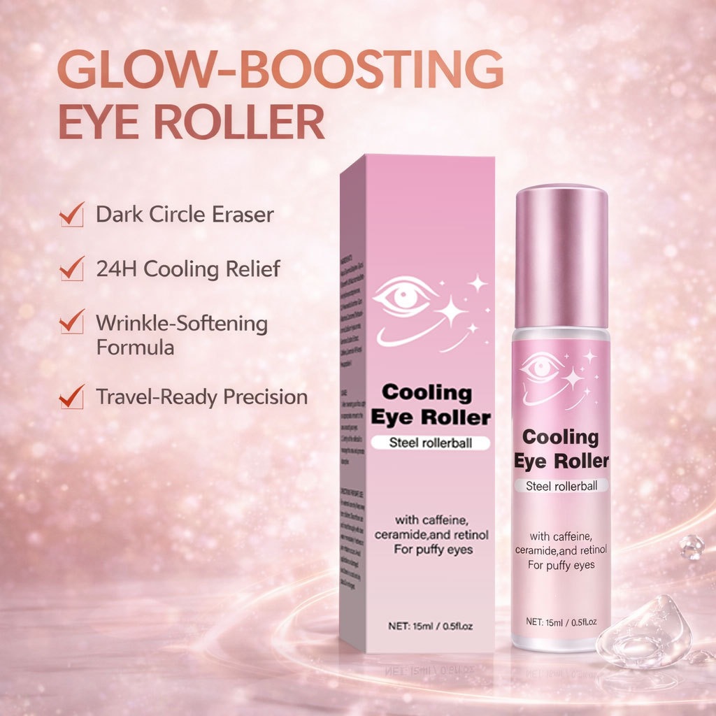 Cooling Eye Massage Roller For Soothing Puffiness And Refreshing Eye Area Care 15ml