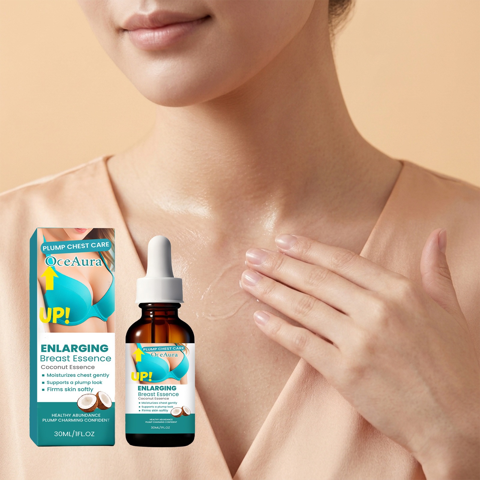 Coconut Chest Massage Essence Nourishing Moisturising Skin Care for Women Daily Use Natural
