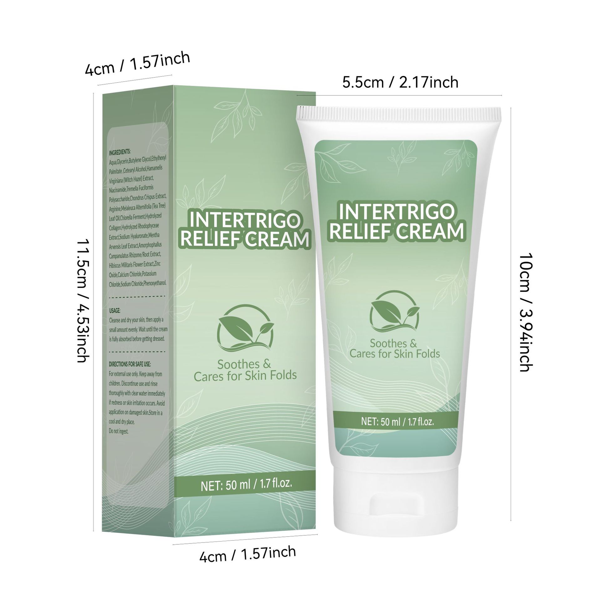 Skin Folding Soothing Cream For Moisturizing Comfort And Smoothing Creased Areas Daily Care 50ml