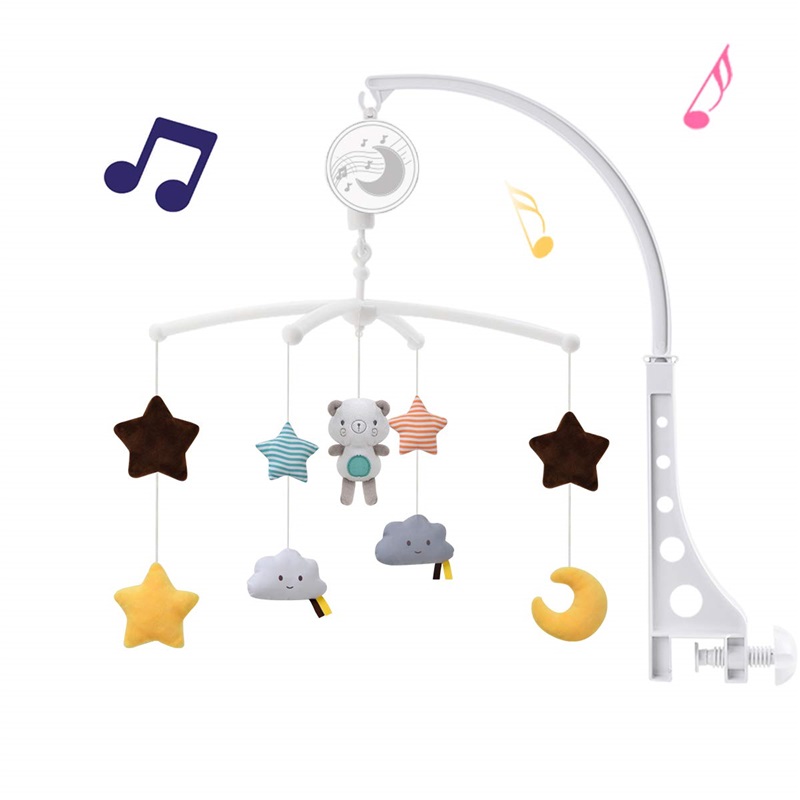 (owl 417) Baby Crib Mobiles Rattles Music Educational Toys Bed Bell Carousel for Cots Infant Baby Toys 0-12 Months for Newborns Gifts