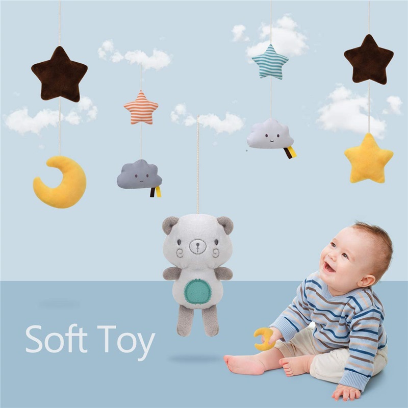 (owl 417) Baby Crib Mobiles Rattles Music Educational Toys Bed Bell Carousel for Cots Infant Baby Toys 0-12 Months for Newborns Gifts