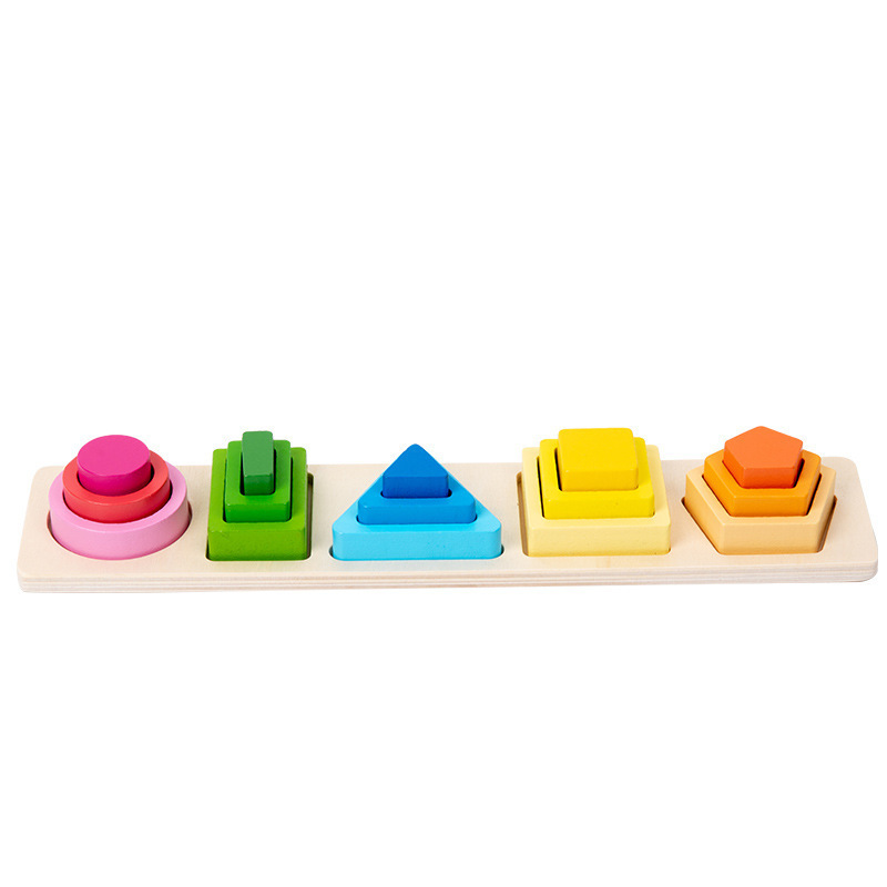 (C) Montessori  Wooden Color Shape Cognitive Classification Matching Puzzle Children's Magnetic Fishing Learning Educational Toys