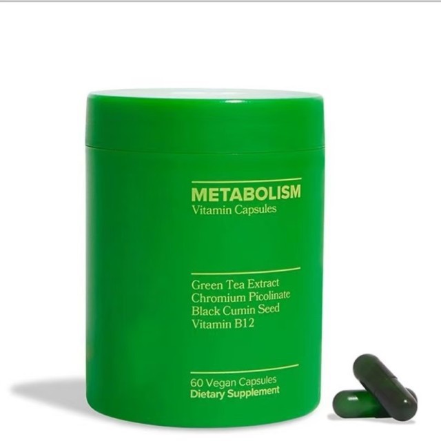 Metabolism Green Bottle Vitamin B12 Capsules 60 Pcs Boost Energy Optimise Body Metabolism