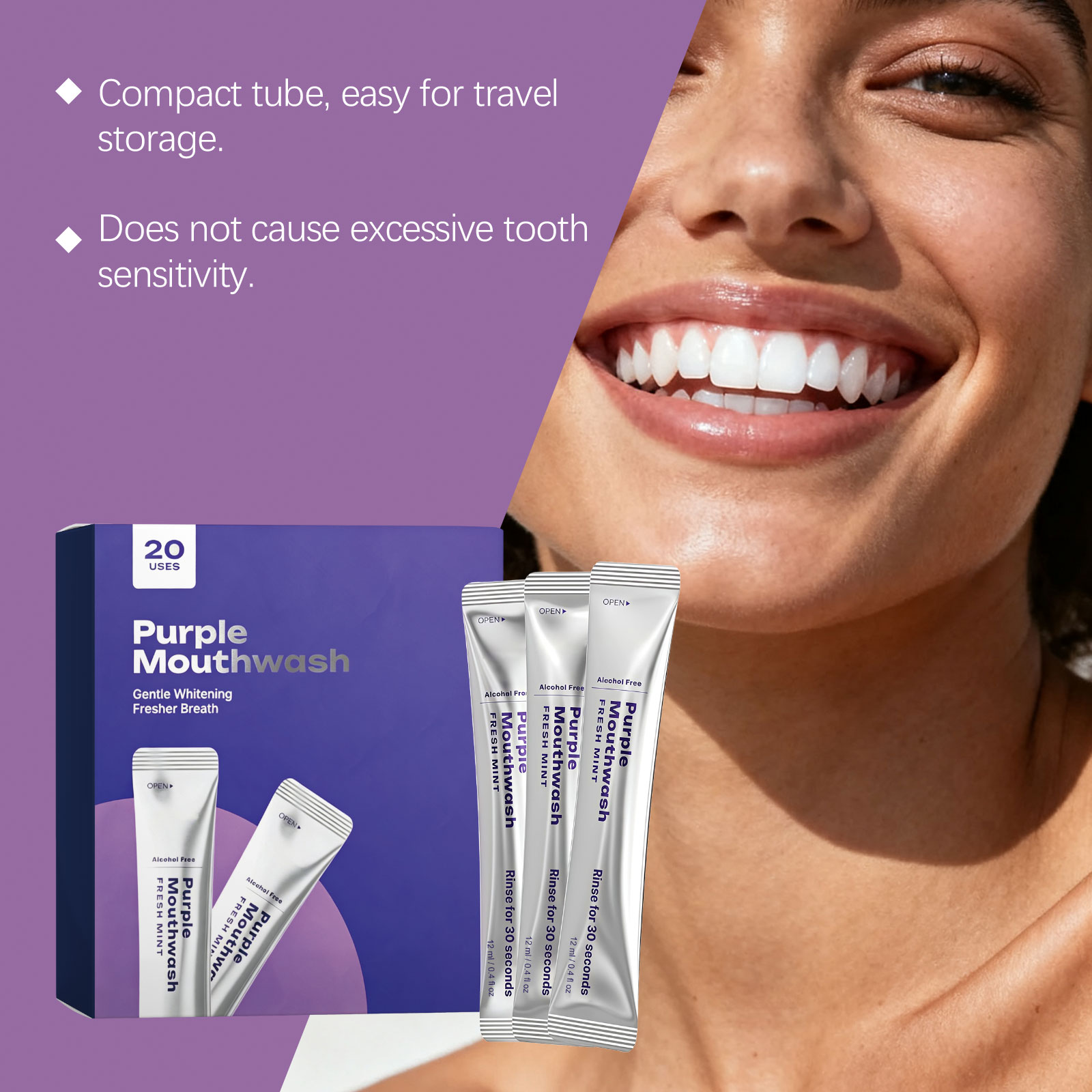Fresh Mint Portable Mouthwash Mild Mint Fragrance Clean Teeth Daily Oral Care