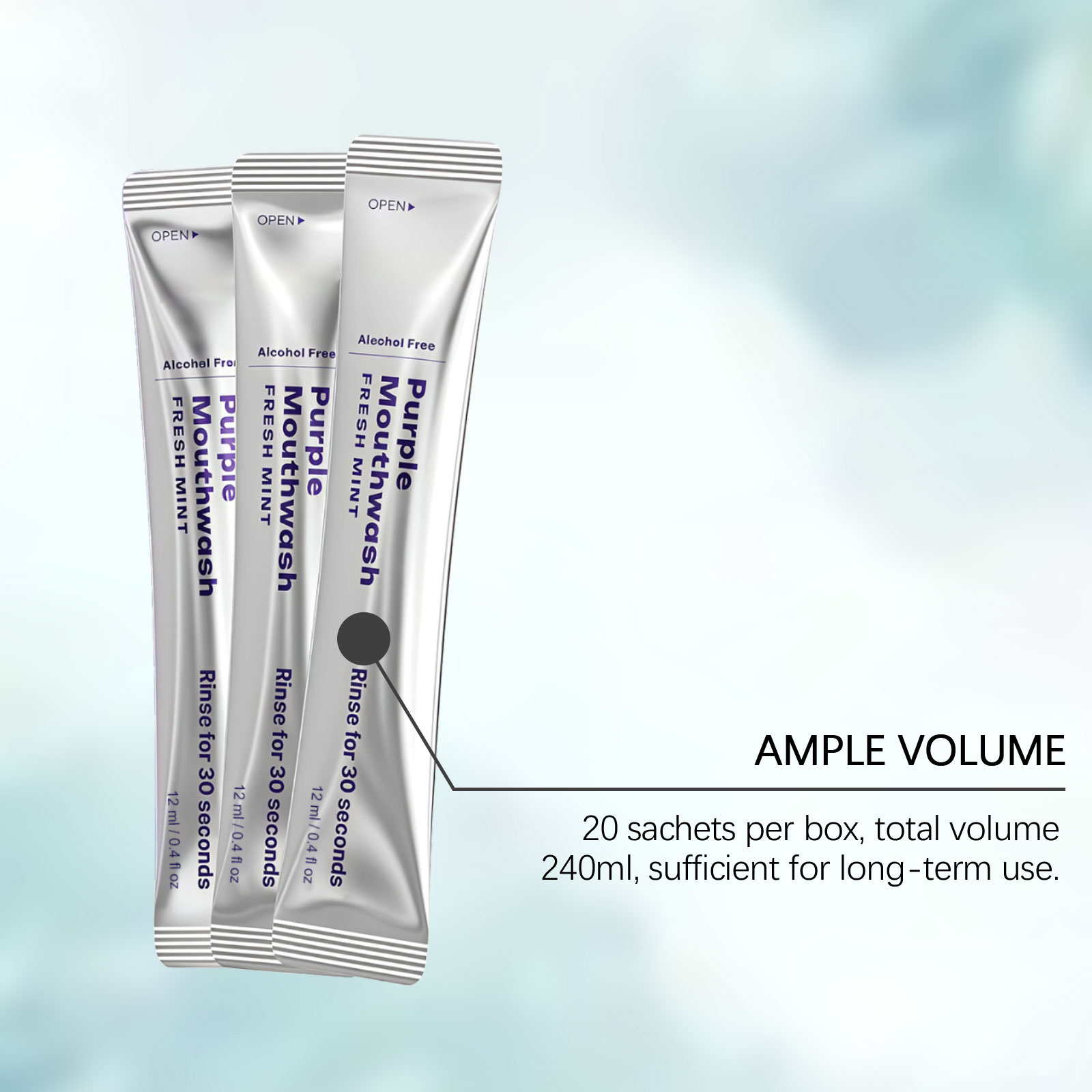 Fresh Mint Portable Mouthwash Mild Mint Fragrance Clean Teeth Daily Oral Care