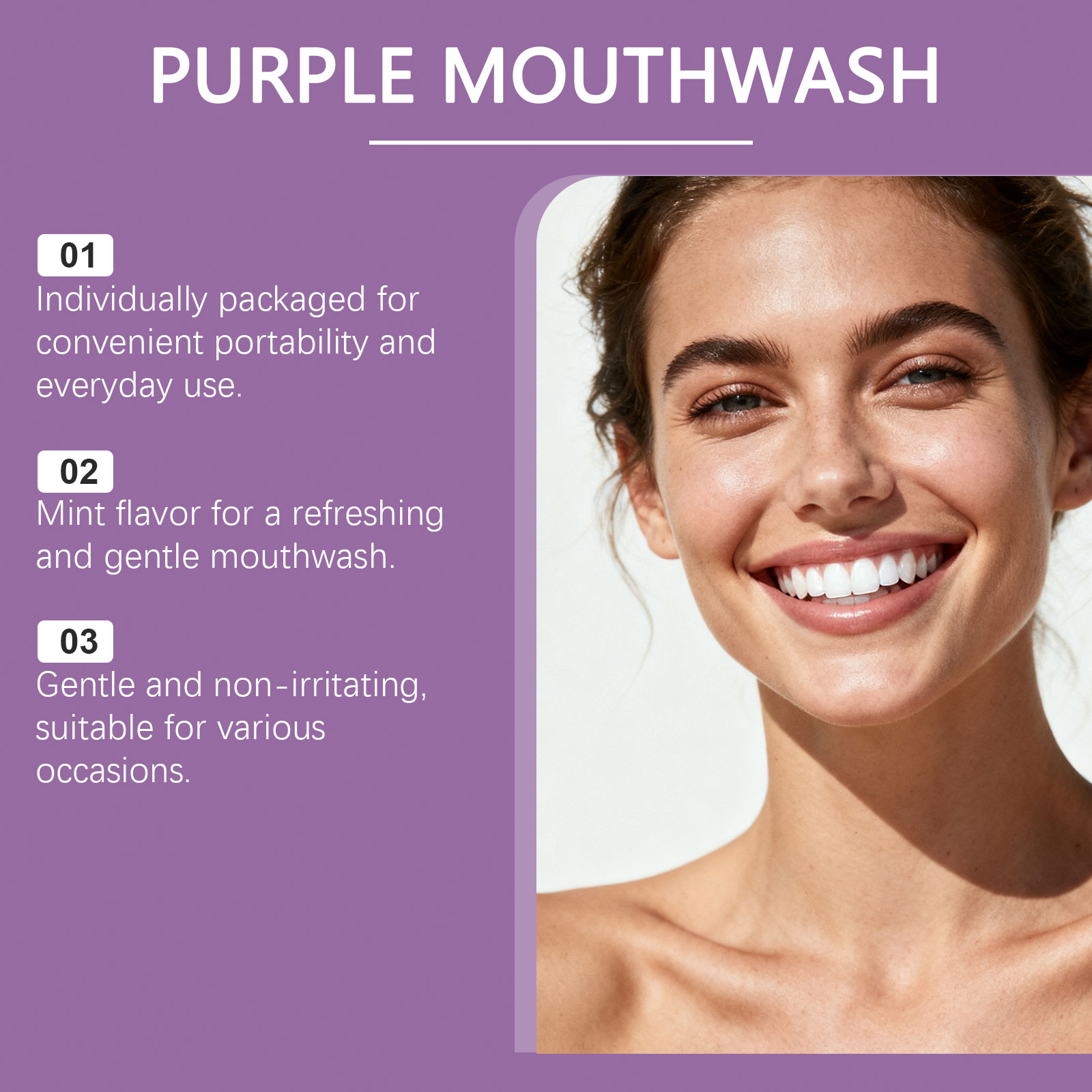 Fresh Mint Portable Mouthwash Mild Mint Fragrance Clean Teeth Daily Oral Care
