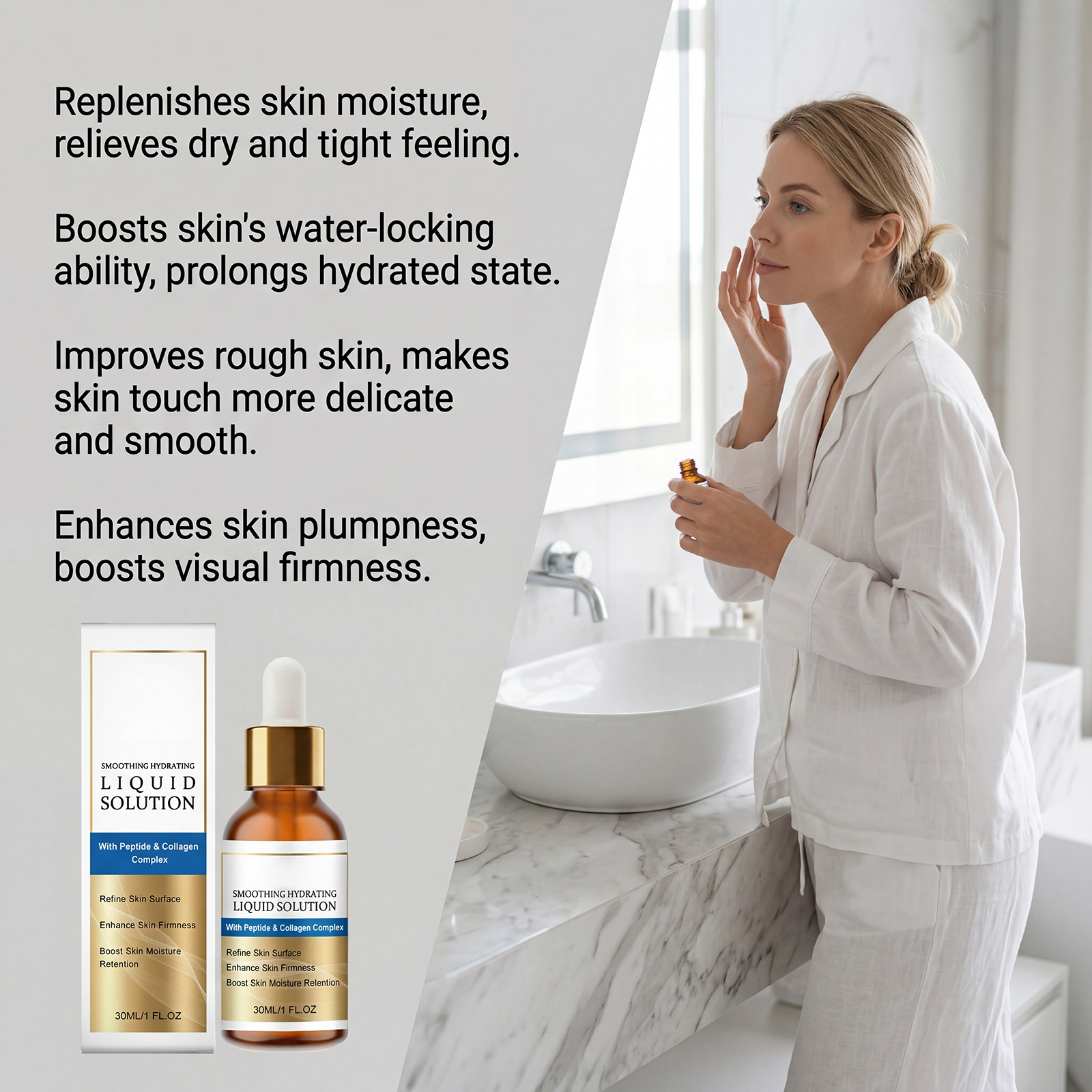 Smooth Moisturizing Essence Liquid Hydrating Refreshing Watery Brightening Nourish Facial Skin Daily Skin Care Product
