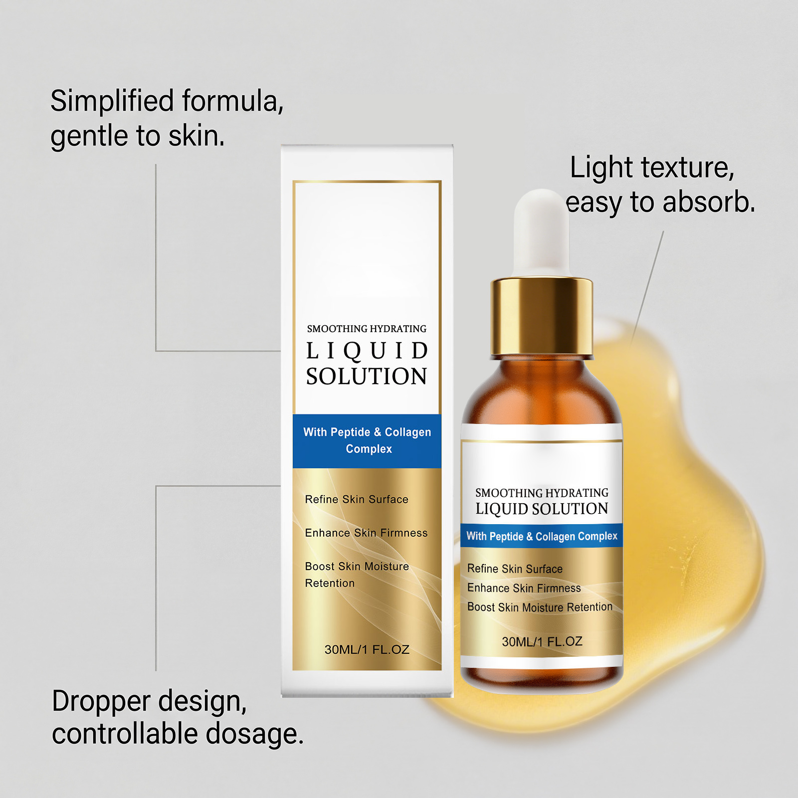 Smooth Moisturizing Essence Liquid Hydrating Refreshing Watery Brightening Nourish Facial Skin Daily Skin Care Product