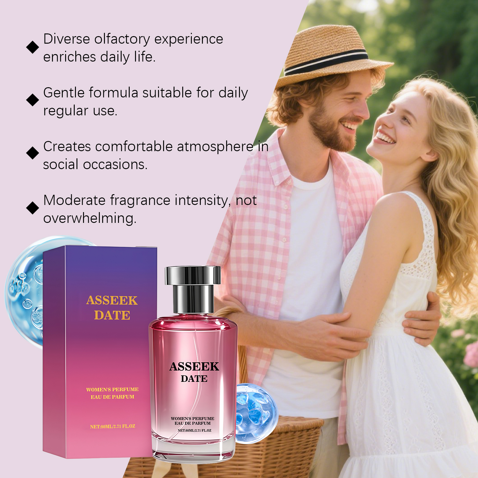 Floral Fruit Scent Encounter Ladies Perfume Niche Jasmine Sweet Long Lasting Dating Romantic Atmosphere Fragrance