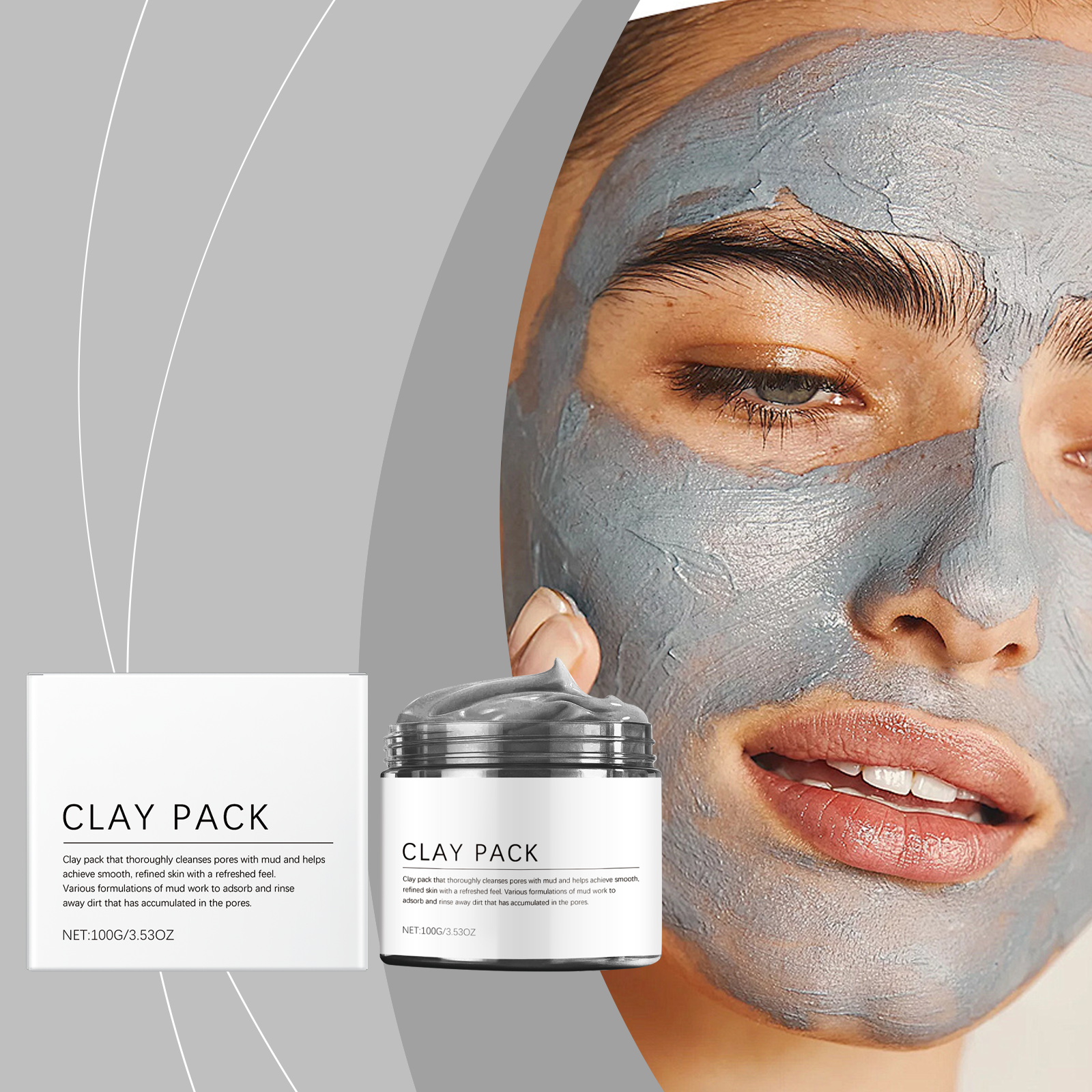 Mineral Mud Soft Skin Mask Gentle Exfoliating Smooth Tender Light Refreshing Smear Cleansing Facial Skin