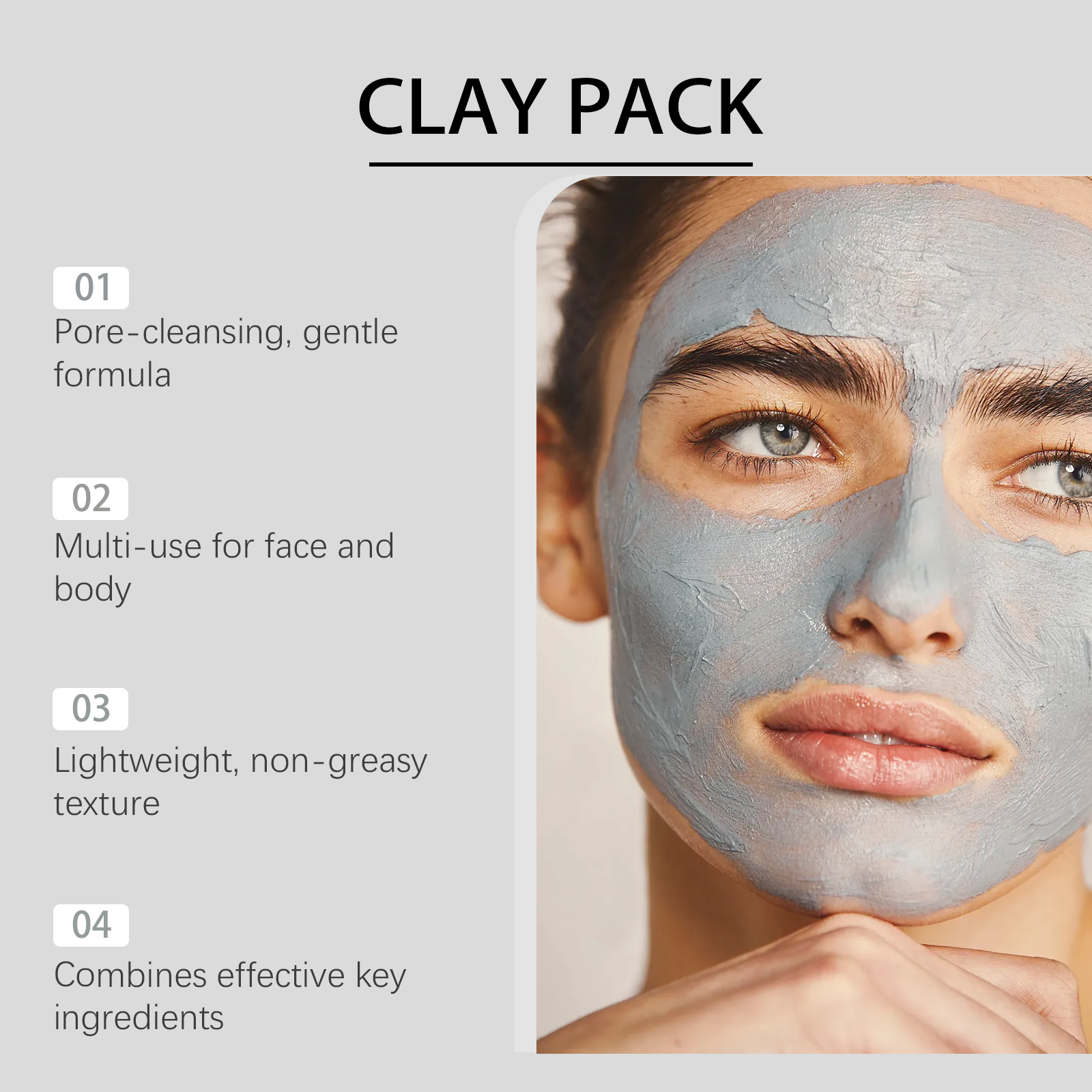 Mineral Mud Soft Skin Mask Gentle Exfoliating Smooth Tender Light Refreshing Smear Cleansing Facial Skin