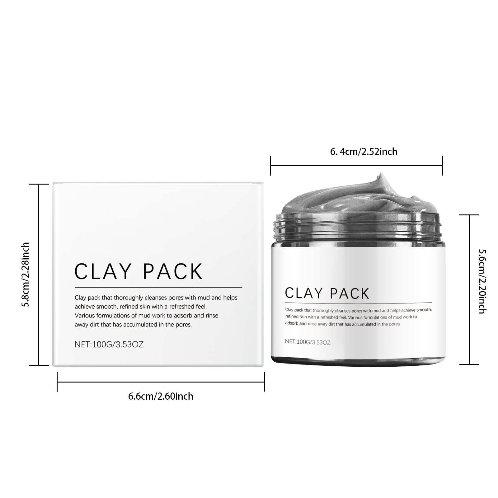 Mineral Mud Soft Skin Mask Gentle Exfoliating Smooth Tender Light Refreshing Smear Cleansing Facial Skin