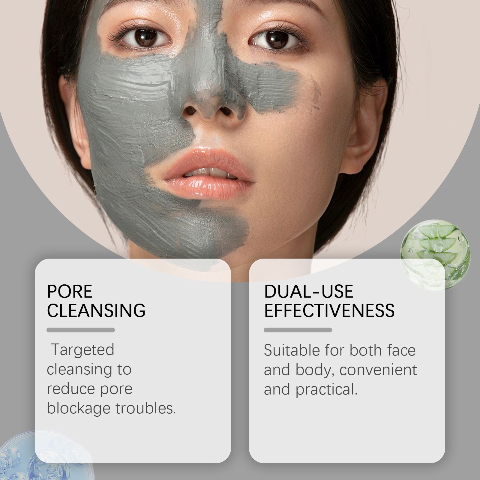 Mineral Mud Soft Skin Mask Gentle Exfoliating Smooth Tender Light Refreshing Smear Cleansing Facial Skin