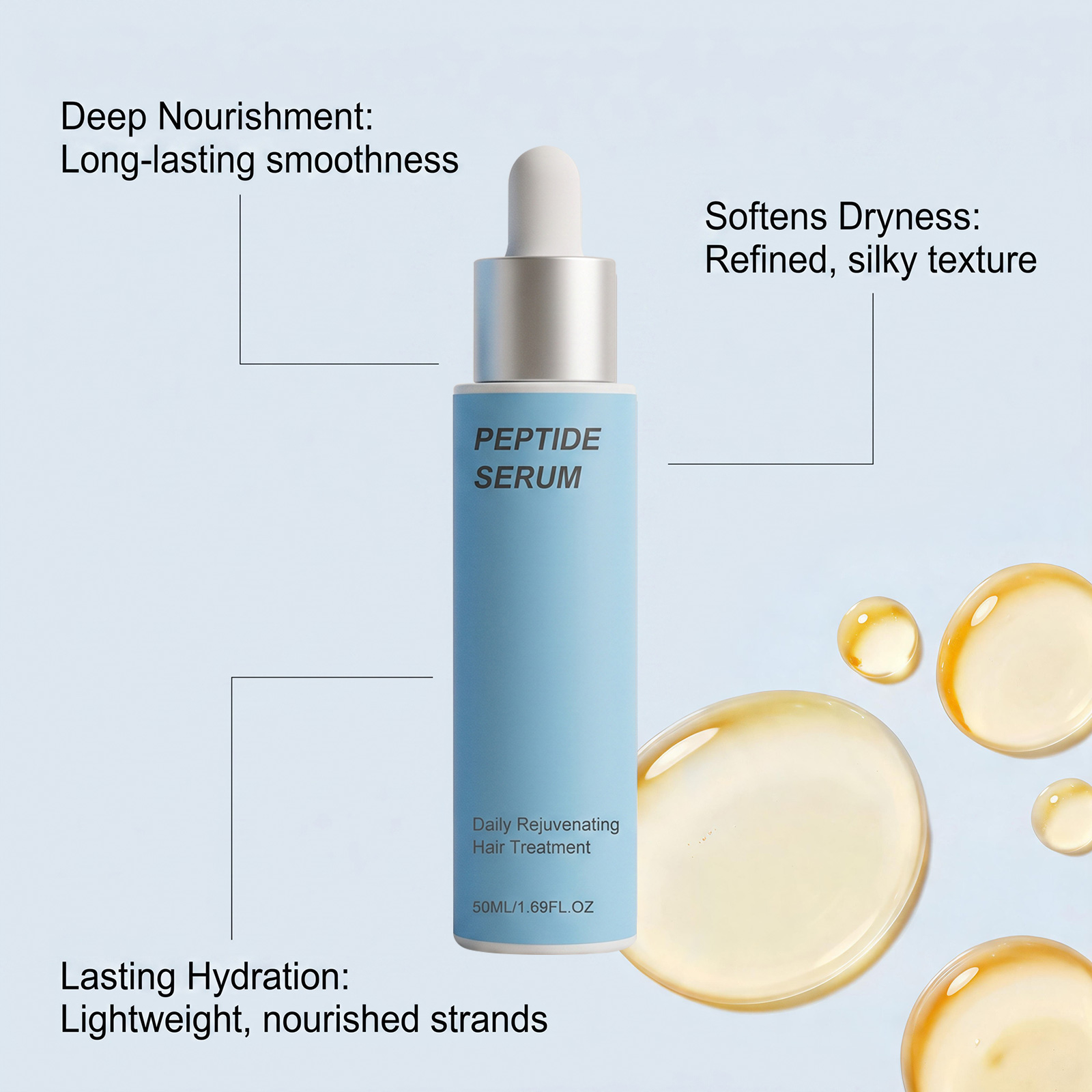 Smooth Hair Care Essence Hydrate Tame Split Bendy Lush Fluffy Silky Light Airy