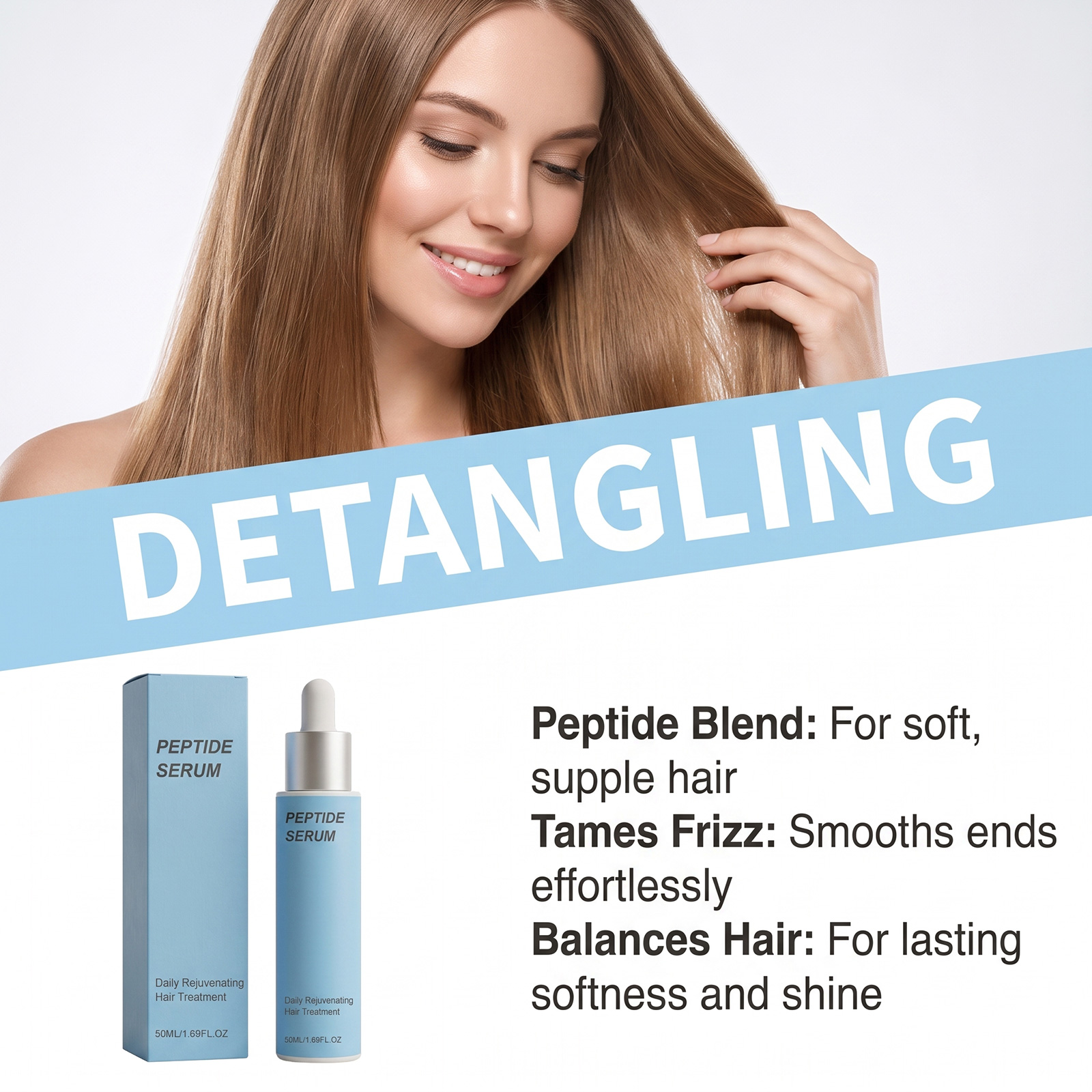 Smooth Hair Care Essence Hydrate Tame Split Bendy Lush Fluffy Silky Light Airy