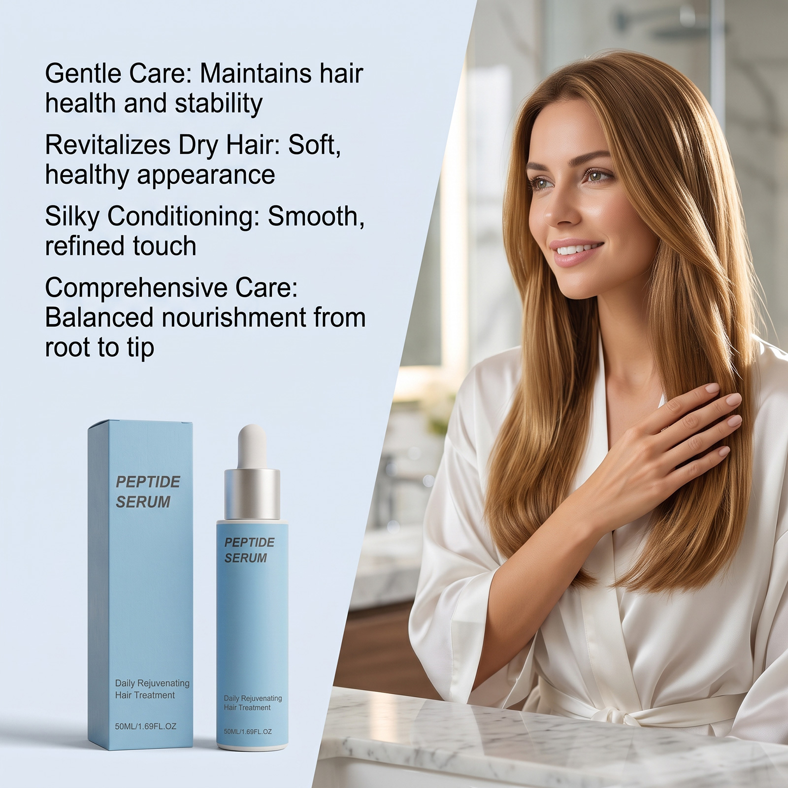 Smooth Hair Care Essence Hydrate Tame Split Bendy Lush Fluffy Silky Light Airy