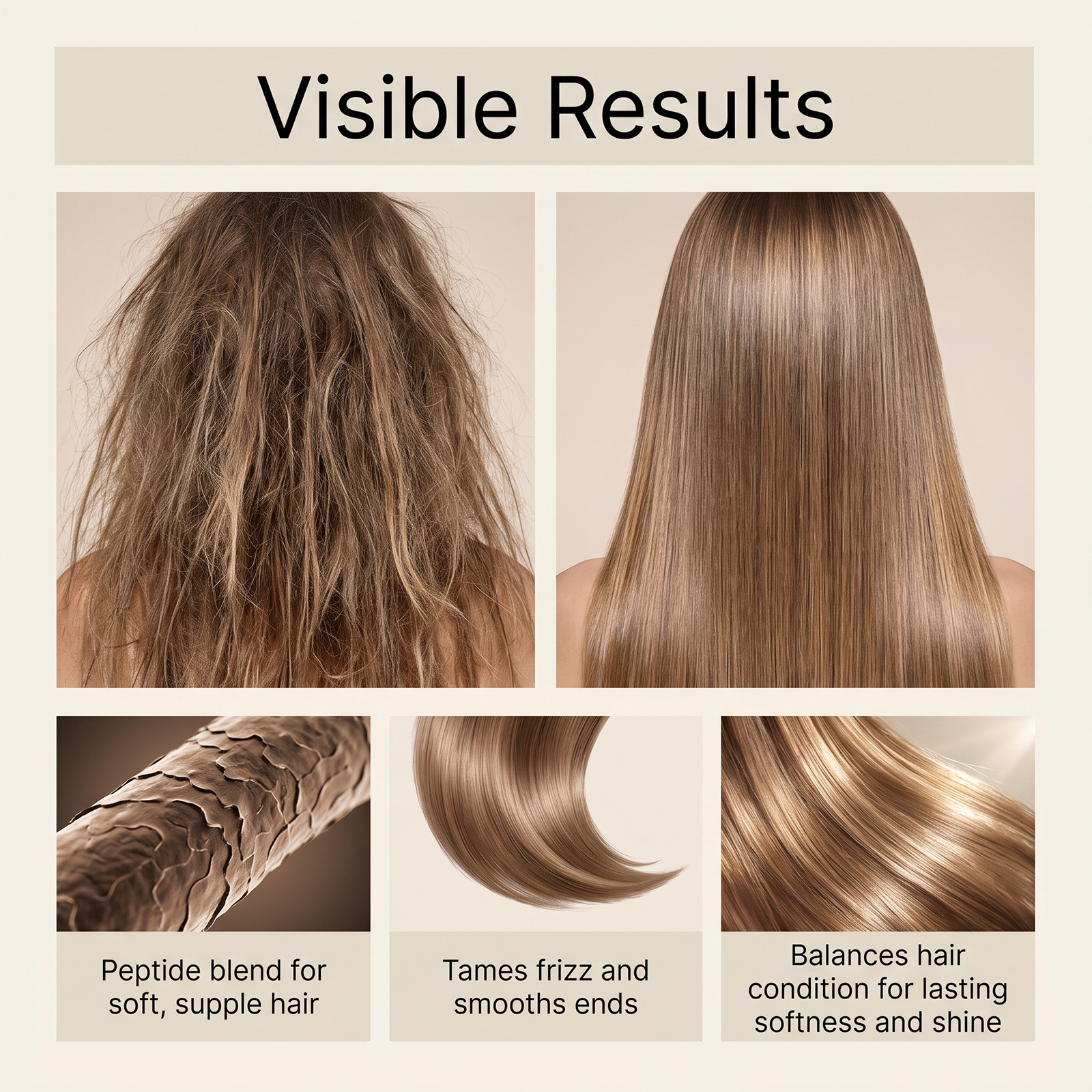 Smooth Hair Care Essence Hydrate Tame Split Bendy Lush Fluffy Silky Light Airy