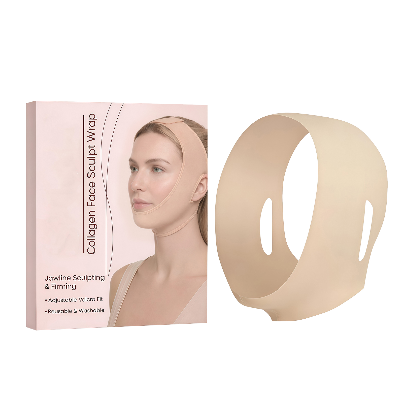 Facial Care Patch Elastic Design Comfortable Wear Soft Wrap Lift Jaw Line Definition Clarity