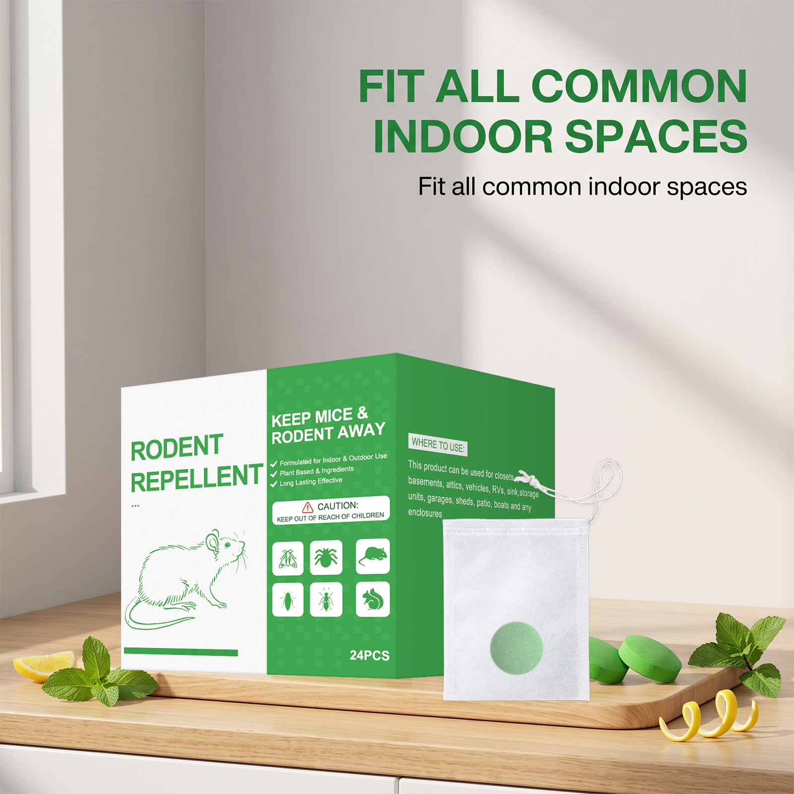 Mouse Repellent Pellet Natural Safe Effective For Indoor Household Warehouse Garage Basement Attic Kitchen Cabinet