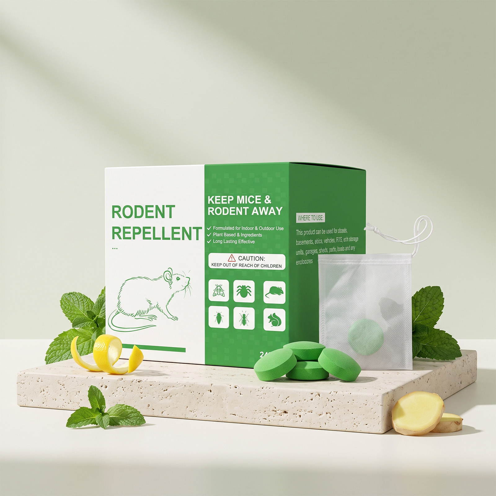 Mouse Repellent Pellet Natural Safe Effective For Indoor Household Warehouse Garage Basement Attic Kitchen Cabinet