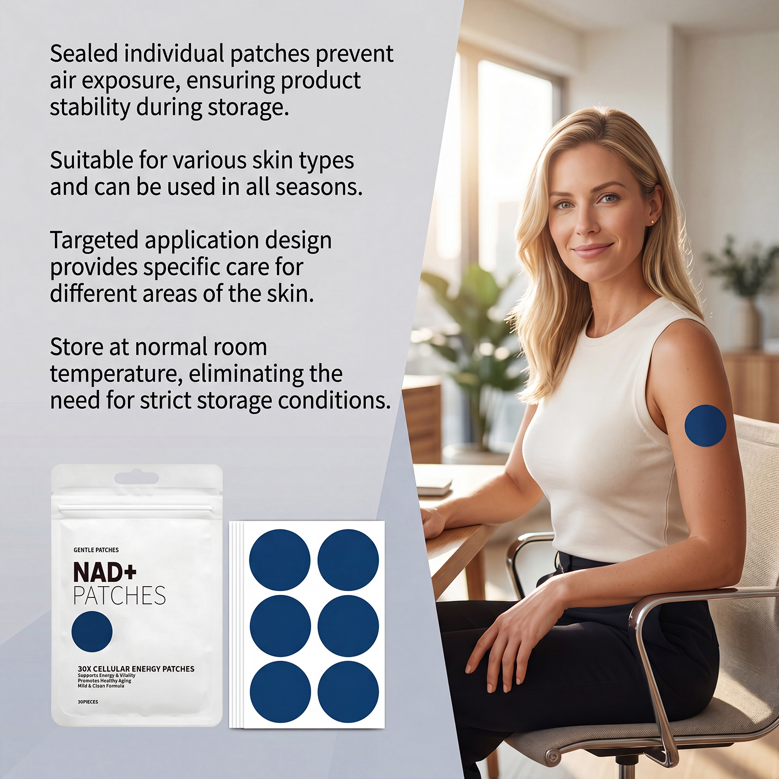 Body Care Patch Mild Soft Moist Ingredients Light Comfort Easy Skin Lazy Fit Use