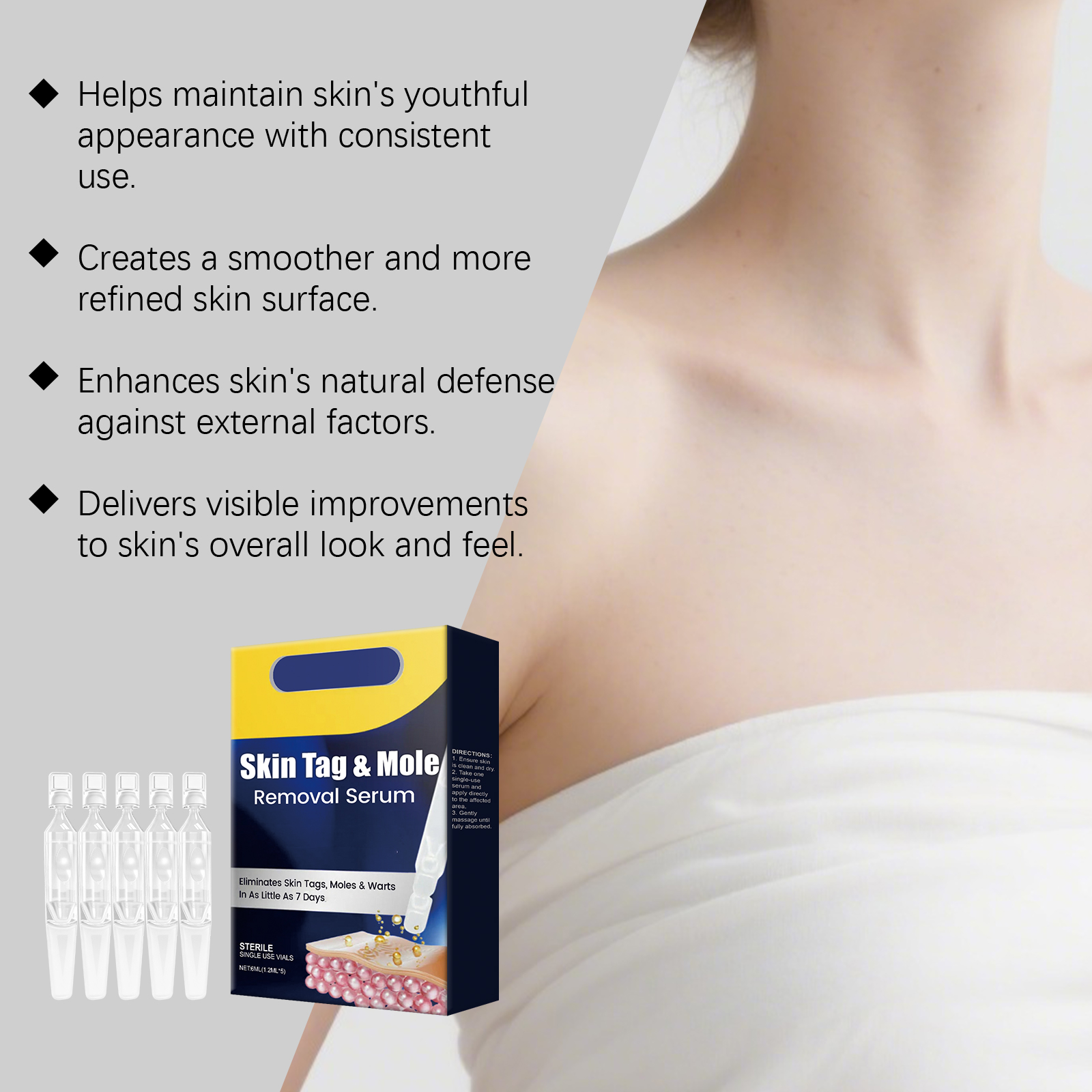 Skin Care Essence Liquid Mild Ingredients Improve Defects Refine Body Skin Daily Care Essence
