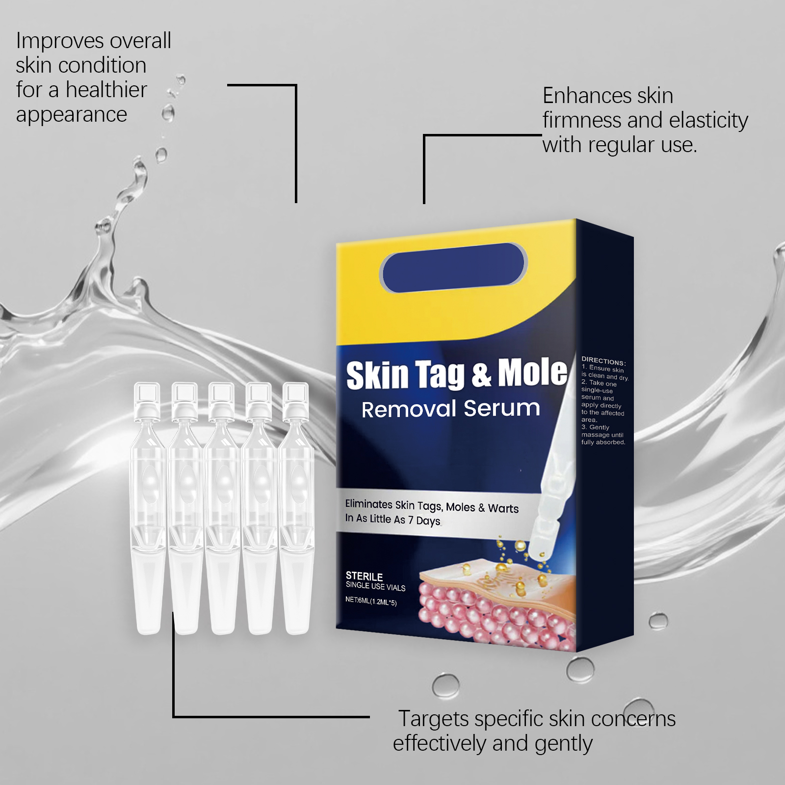 Skin Care Essence Liquid Mild Ingredients Improve Defects Refine Body Skin Daily Care Essence