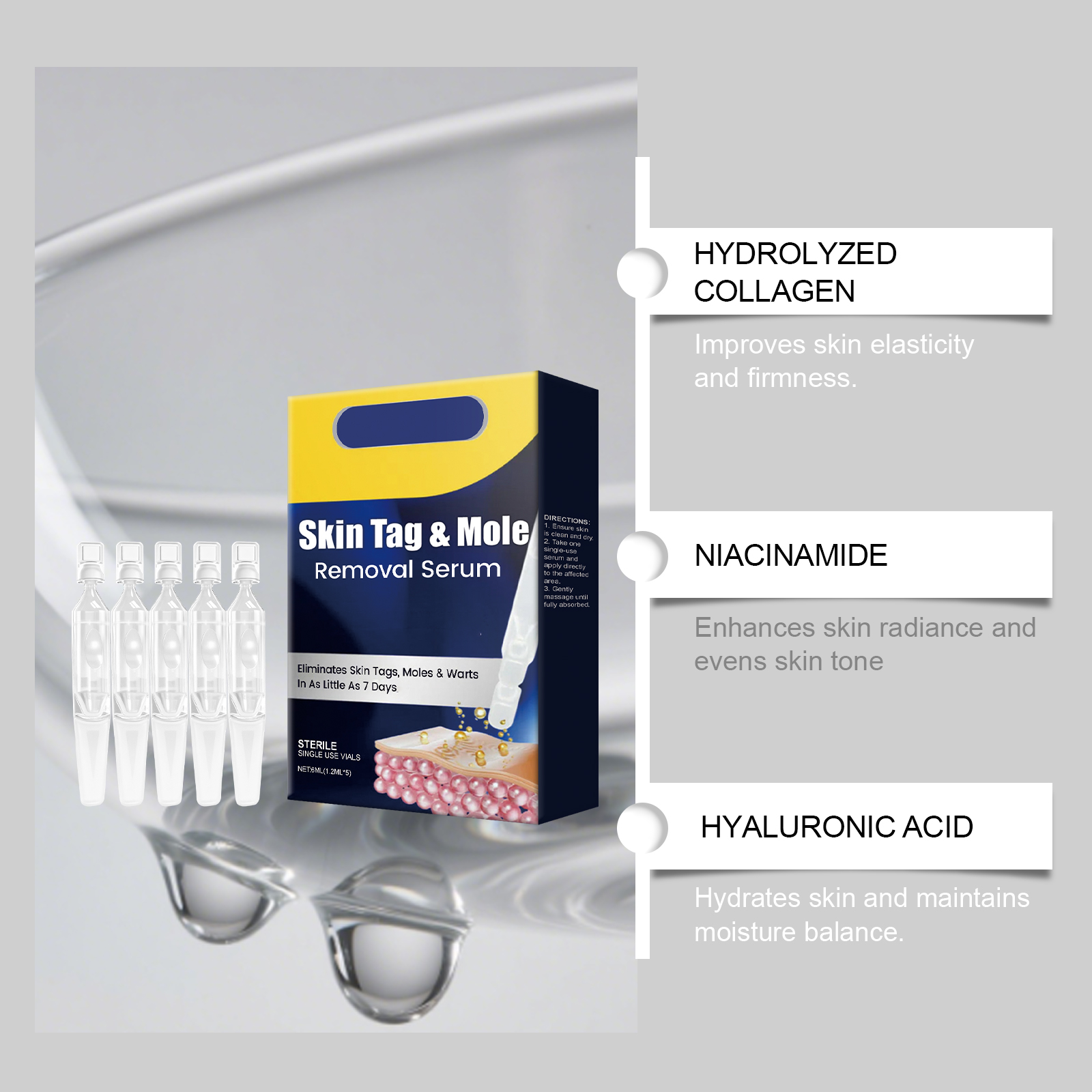 Skin Care Essence Liquid Mild Ingredients Improve Defects Refine Body Skin Daily Care Essence