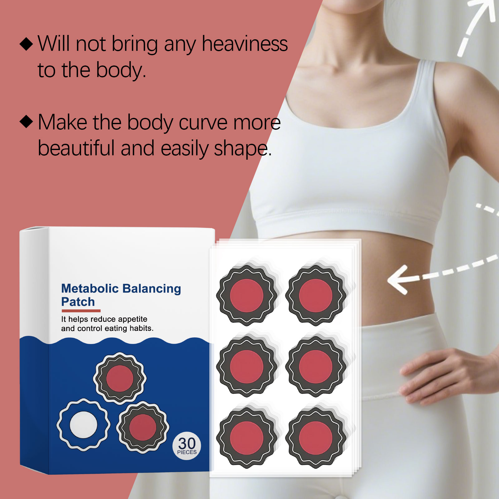 Body Care Patch Light Thin Breathable Skin Friendly Mild Comfort Soft Smooth Body Shaping Portable Sticker