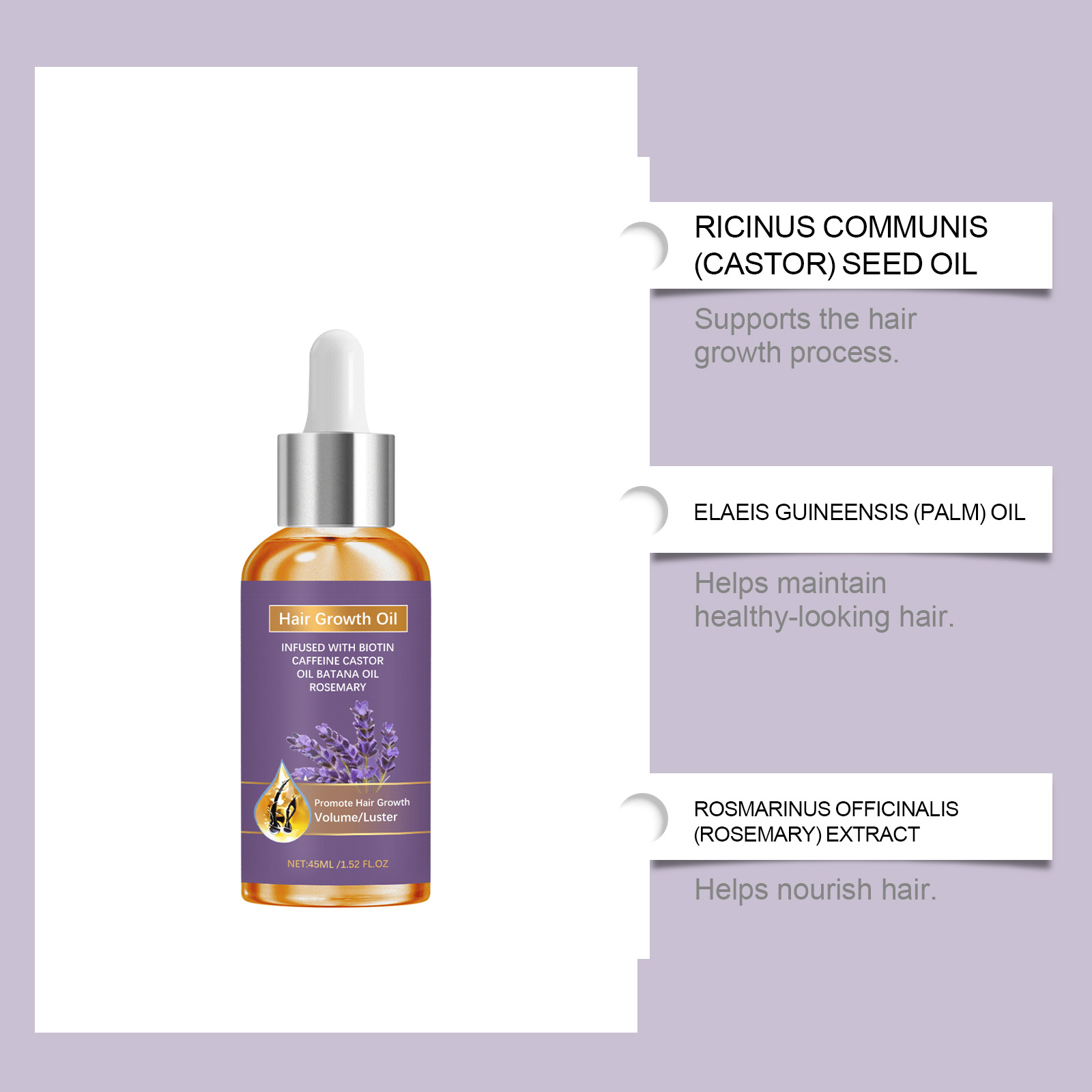 Hair Care Essential Oil Soft Silky Shiny Moist Mild Hydrate Daily Hair Nursing