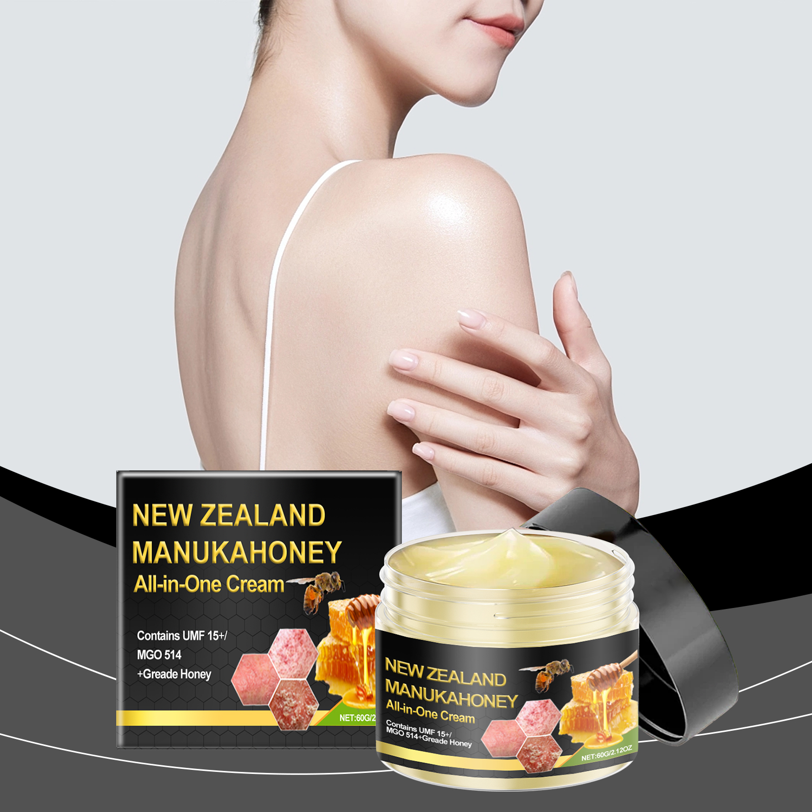 Bee Venum Skin Care Cream Mild Nourishing Hydrating Tender Skin Moisturizing Daily Massage Care Lotion